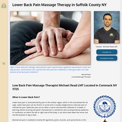 Getting Massage Therapy for Low Back Pain