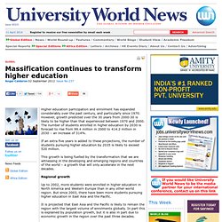Massification continues to transform higher education