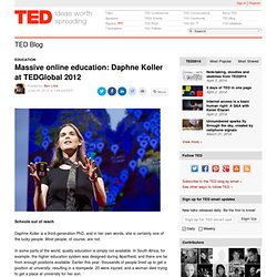 Massive online education: Daphne Koller at TEDGlobal 2012