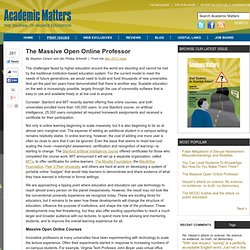 The Massive Open Online Professor