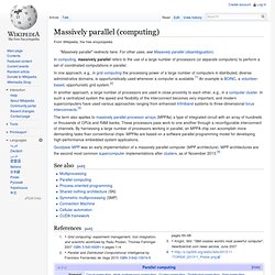 Massively parallel (computing)