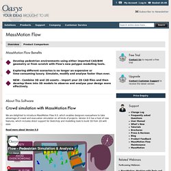 Oasys Software - MassMotion Flow: Crowd Simulation and Pedestrian Modelling Software for all users