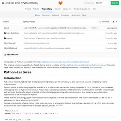 Files · master · Andreas Ernst / Python4Maths · GitLab