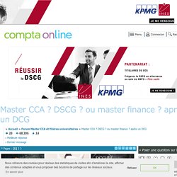 Master CCA ? DSCG ? ou master finance ? après un DCG