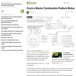 Crack a Master Combination Padlock Redux