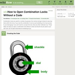 How to Crack a "Master Lock" Combination Lock