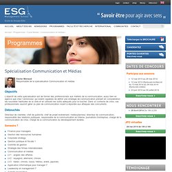 Ecole commerce - Master Communication et Médias