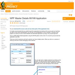 WPF Master Details MVVM Application