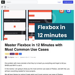 Master Flexbox in 12 Minutes with Most Common Use Cases - DEV