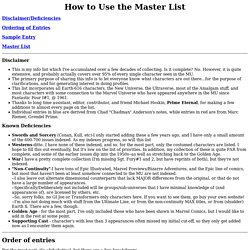 Master List Guide