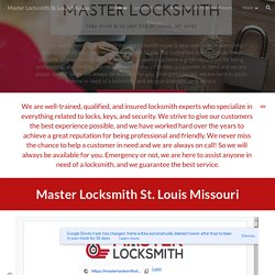 Master Locksmith St. Louis Missouri