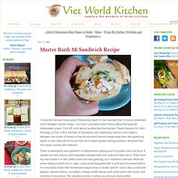 Master Banh Mi Sandwich Recipe