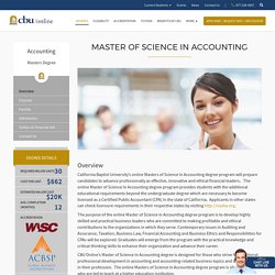 Master of Science in Accounting Degree Online