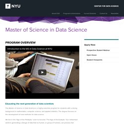 Master of Science in Data Science - NYU Center for Data Science