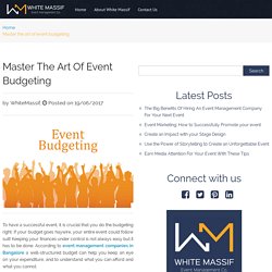 Master The Art Of Event Budgeting