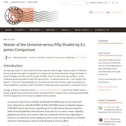 Master of the Universe versus Fifty Shades by E.L James Comparison