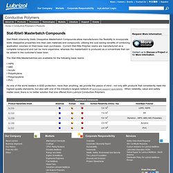 Stat-Rite® Masterbatch Compounds - Conductive Polymers - The Lubrizol Corporation