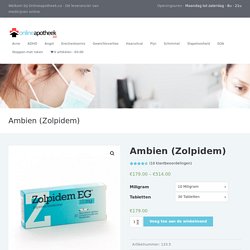 Zolpidem kopen [Zonder recept - PayPal, Visa, Mastercard geaccepteerd]