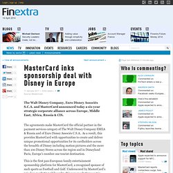 MasterCard inks sponsorship deal with Disney in Europe