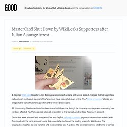MasterCard Shut Down by WikiLeaks Supporters after Julian Assange Arrest - Business