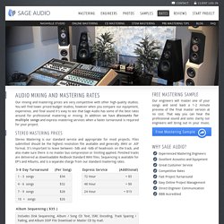 Affordable Mastering Studio Rates