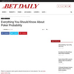 Mastering probability is the key to win Online poker Games