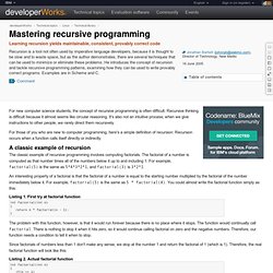 Mastering recursive programming