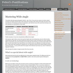 Mastering Wide-Angle