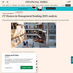 Masters in Management Ranking 2019: analysis