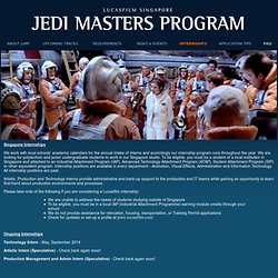 Jedi Masters Program: Internships