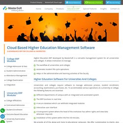 MasterSoft Cloud Based ERP Higher Education Software