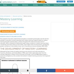 Mastery Learning