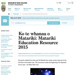 Ko te whanau o Matariki: Matariki Education Resource 2015
