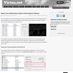 Match Linux SCSI Devices (sdX) to Virtual Disks in VMware