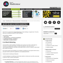 Qu'est-ce-que le match-marketing ?