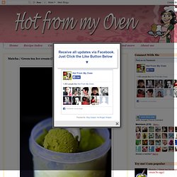 Matcha / Green tea Ice cream (No cream No eggs)