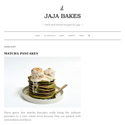 Matcha Pancakes - Jaja Bakes - jajabakes.com