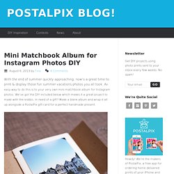 Mini Matchbook Album for Instagram Photos DIY - A PostalPix blog!
