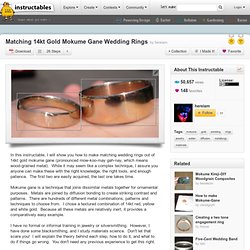 Matching 14kt Gold Mokume Gane Wedding Rings