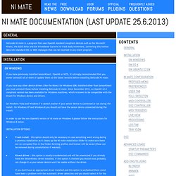 NI mate Documentation (last update 22.1.2012)