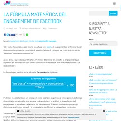 La fórmula matemática del engagement de Facebook - Community manager