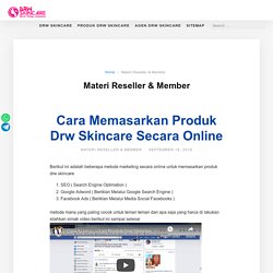 Drw Skincare Produk Yang Asli
