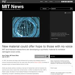 New material could offer hope to those with no voice