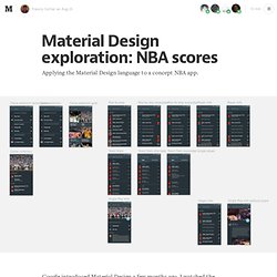Material Design exploration: NBA scores