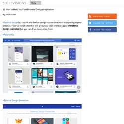 11 Sites to Help You Find Material Design Inspiration