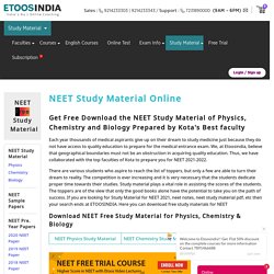 NEET Study Material PDF Download Free - Prepare by Kota''s Top Faculty