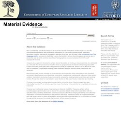 Material Evidence in Incunabula