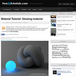 Material Tutorial: Glowing material
