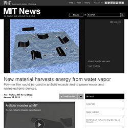 New material harvests energy from water vapor