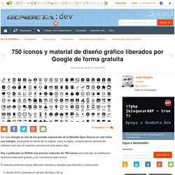 750 iconos y material de diseño gráfico liberados por Google de forma gratuita